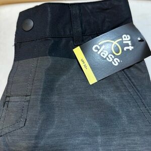 Boys art class ultra violet protection UPF 50+ swim trunks, black, size 8